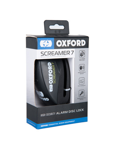 Bloque-disque OXFORD Screamer 7 - Ø7mm noir