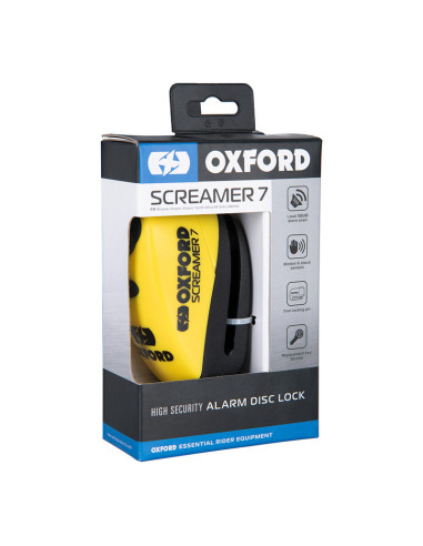 Bloque-disque OXFORD Screamer 7 - Ø7mm jaune/noir