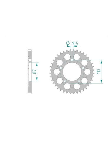 Kit chaine AFAM acier SUZUKI SV 650 S ABS K7,K8 pas 525 2007 à 2008