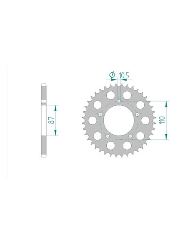 Kit chaine AFAM alu SUZUKI SV 650 S X,Y,K1,K2,K3,K4,K5,K6,K7 RACING pas 520 1999 à 2007