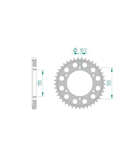 Kit chaine AFAM acier SUZUKI GSX-R 750 L1,L2,L3 pas 525 2011 à 2013