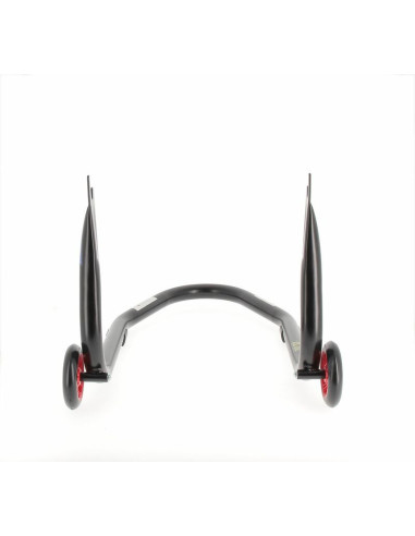Béquille arrière BIHR Home Track fixe supports en "V" noir mat roues rouge