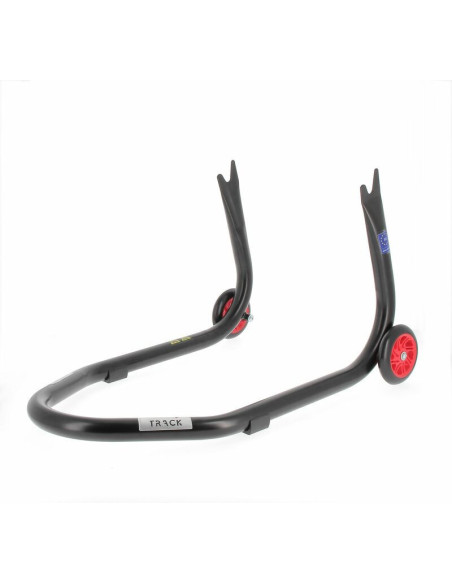 Béquille arrière BIHR Home Track fixe supports en "V" noir mat roues rouge