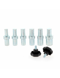 Béquille avant sous té BIHR Home Track noir mat roues rose 2