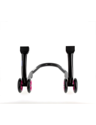 Béquille avant BIHR Home Track noir mat roues rose