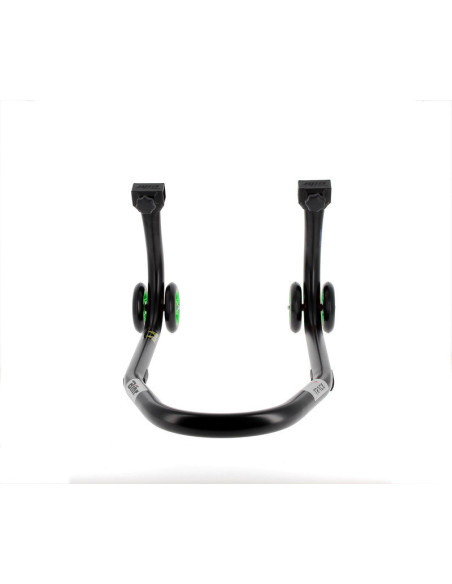 Béquille avant BIHR Home Track noir mat roues vert