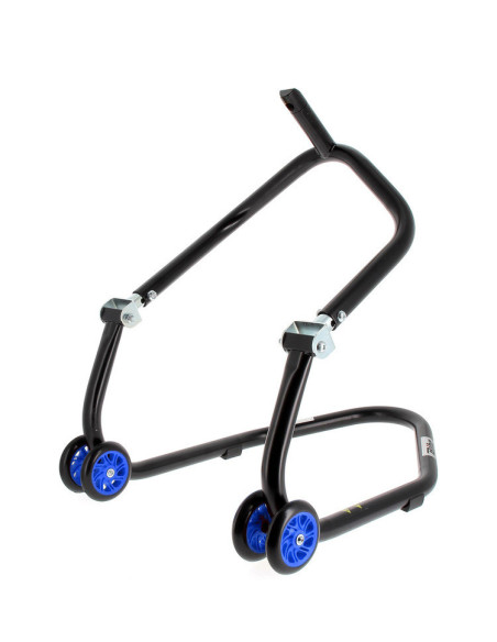 Béquille avant sous té BIHR Home Track noir mat roues bleu