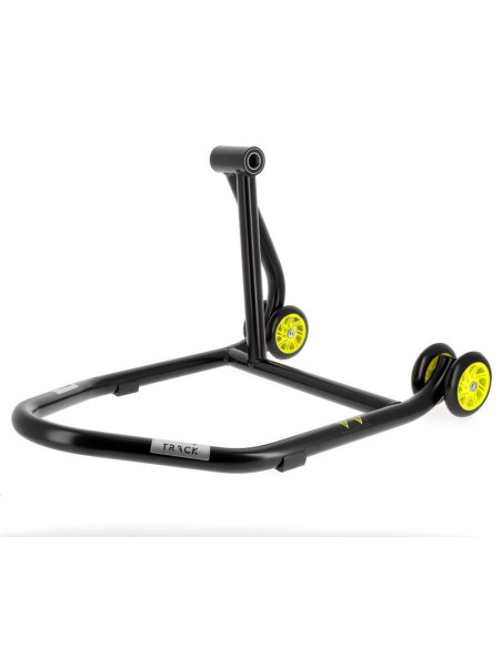 Béquille monobras gauche BIHR Home Track noir mat roues jaune