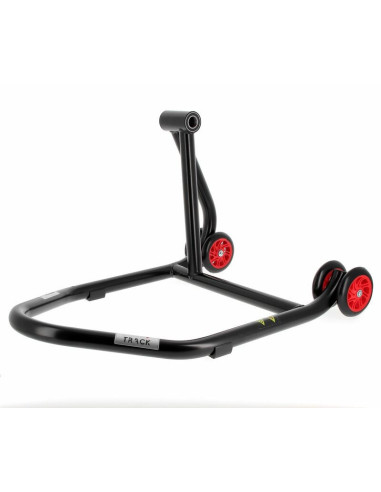 Béquille monobras gauche BIHR Home Track noir mat roues rouge