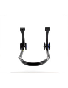 Béquille avant BIHR Home Track noir mat roues bleu 2