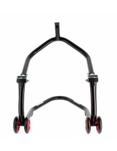 Béquille avant sous té BIHR Home Track noir mat roues rouge