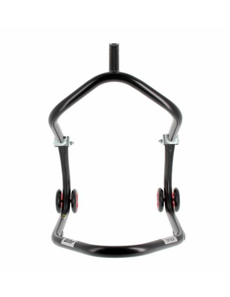 Béquille avant sous té BIHR Home Track noir mat roues rouge