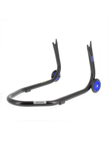 Béquille arrière BIHR Home Track fixe supports en "V" noir mat roues bleu