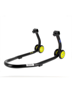 Béquille avant BIHR Home Track noir mat roues jaune 2