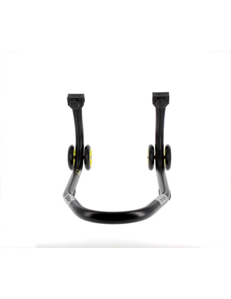 Béquille avant BIHR Home Track noir mat roues jaune