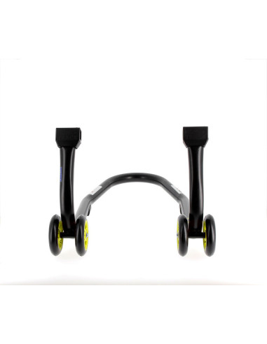 Béquille avant BIHR Home Track noir mat roues jaune