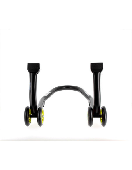 Béquille avant BIHR Home Track noir mat roues jaune