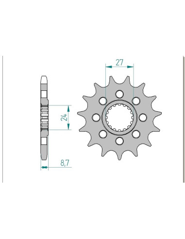 Kit chaine AFAM alu SUZUKI GSX-R 1000 K9,L0,L1,L2,L3 ENDURANCE pas 525 2009 à 2013