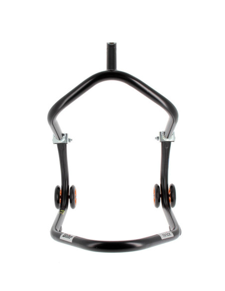 Béquille avant sous té BIHR Home Track noir mat roues orange