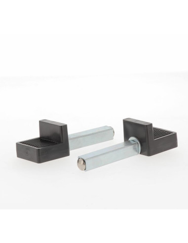 Béquille arrière BIHR Home Track supports en "L" noir mat roues rose