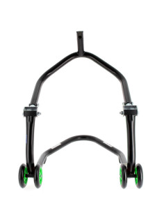 Béquille avant sous té BIHR Home Track noir mat roues vert 2