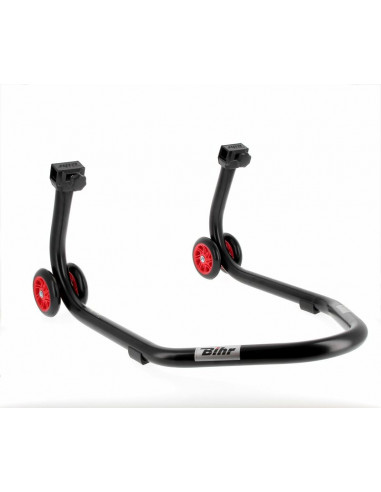 Béquille arrière BIHR Home Track supports en "L" noir mat roues rouge