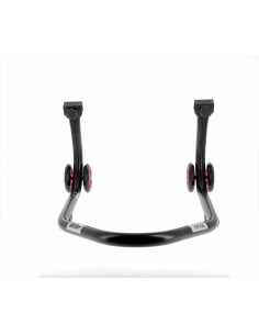 Béquille arrière BIHR Home Track supports en "L" noir mat roues rouge 2