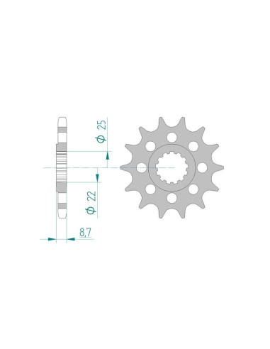 Kit chaine AFAM acier SUZUKI GSX-R 1000 K7,K8 ENDURANCE STEEL pas 525 2007 à 2008