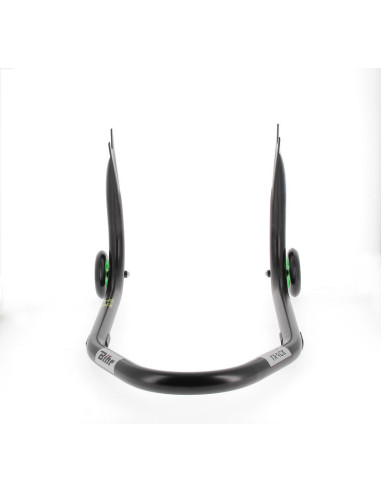 Béquille arrière BIHR Home Track fixe supports en "V" noir mat roues vert