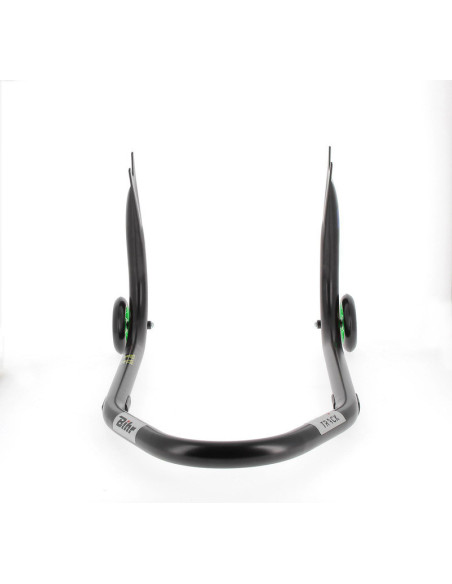 Béquille arrière BIHR Home Track fixe supports en "V" noir mat roues vert