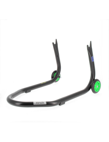 Béquille arrière BIHR Home Track fixe supports en "V" noir mat roues vert
