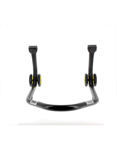 Béquille arrière BIHR Home Track supports en "V" noir mat roues jaune