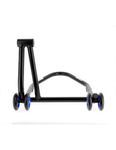 Béquille monobras droite BIHR Home Track noir mat roues bleu 2