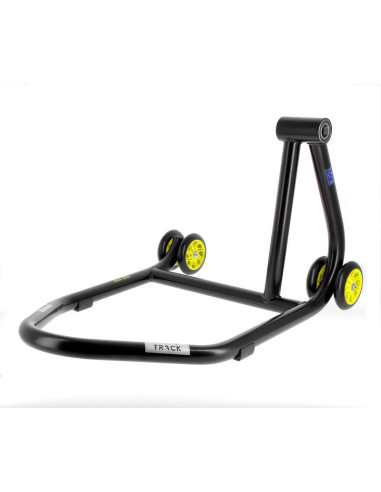 Béquille monobras droite BIHR Home Track noir mat roues jaune