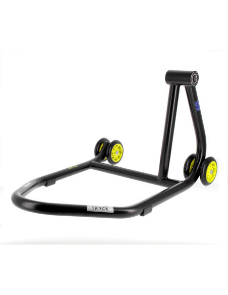 Béquille monobras droite BIHR Home Track noir mat roues jaune