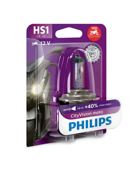 Ampoule PHILIPS CityVision Moto HS1 12V 35/35W - x1