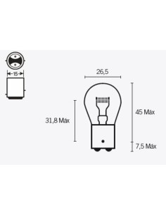 Ampoule TECNIUM P21 6V 21/5W - x10