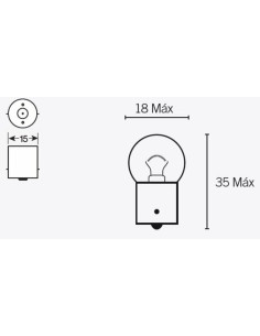 Ampoule TECNIUM G18 6V 10W - x10