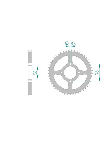 Kit chaine AFAM acier SUZUKI GN 125 pas 428 1982 à 1996
