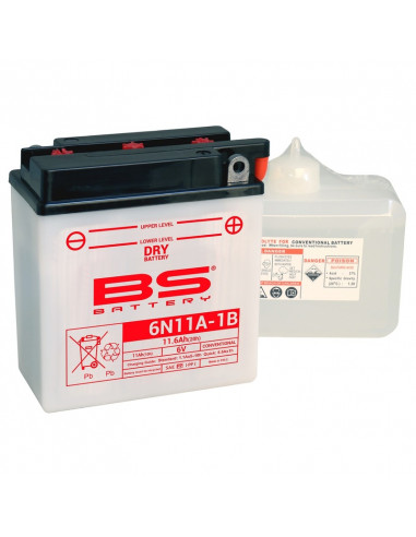 Batterie BS BATTERY conventionnelle avec pack acide - 6N11A-1B