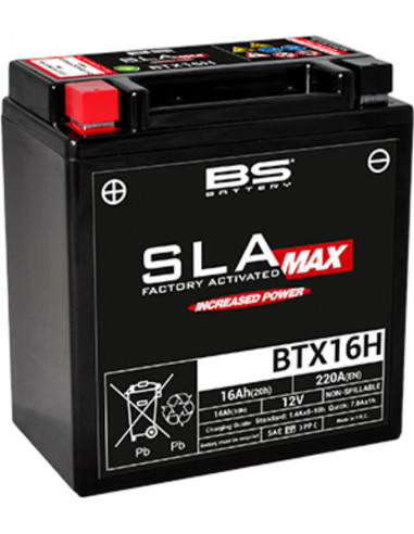 Batterie BS BATTERY SLA Max sans entretien activé usine - BTX16H