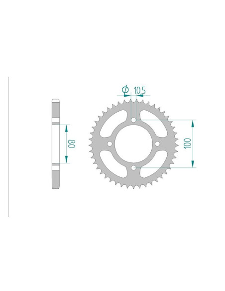 Kit chaine AFAM acier SUZUKI GZ 125 W,X,Y,K1,K2,K3,K4,K5,K6,K7,K8 MARAUDER pas 428 1998 à 2008