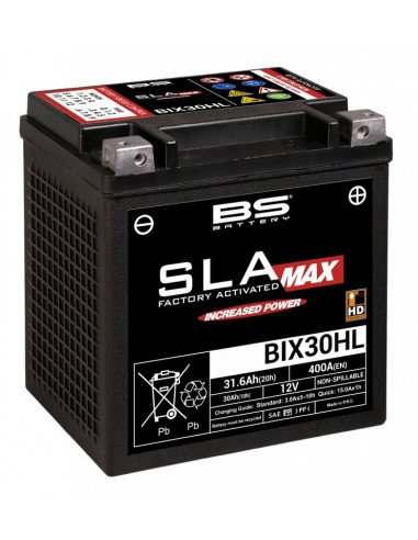 Batterie BS BATTERY SLA Max sans entretien activé usine - BIX30HL