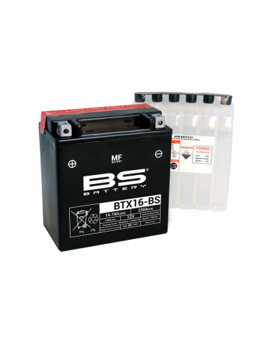 Batterie BS BATTERY Sans entretien avec pack acide - BTX16