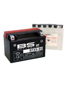 Batterie BS BATTERY Sans entretien avec pack acide - BTX9