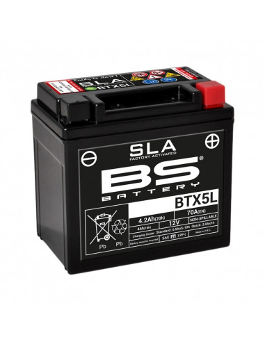 Batterie BS BATTERY SLA sans entretien activé usine - BTX5L