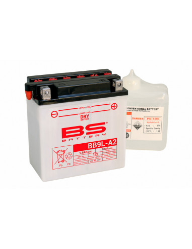 Batterie BS BATTERY Haute-performance avec pack acide - BB9L-A2