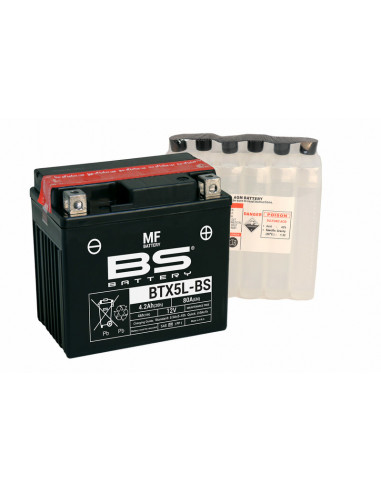 Batterie BS BATTERY Sans entretien avec pack acide - BTX5L