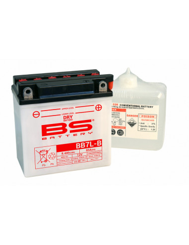 Batterie BS BATTERY Haute-performance avec pack acide - BB7L-B