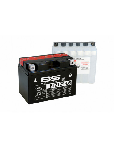 Batterie BS BATTERY Sans entretien avec pack acide - BTZ12S